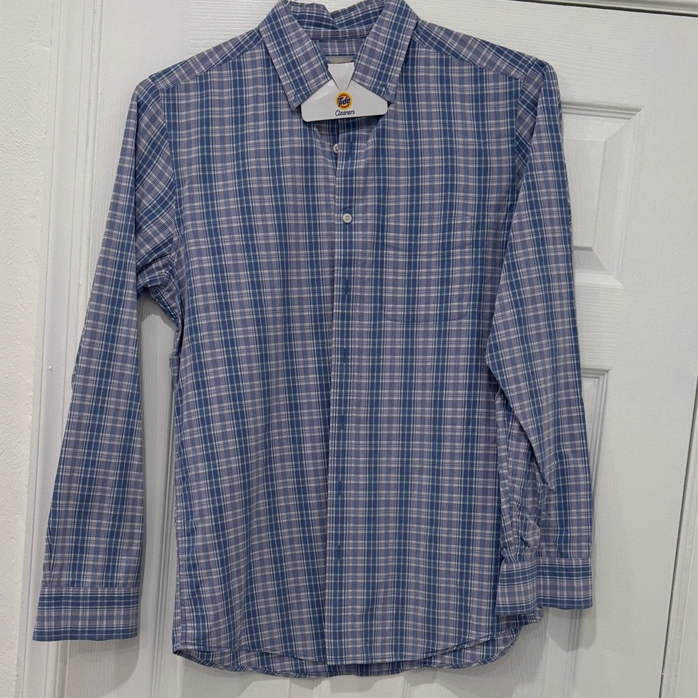 American Eagle Men’s Plaid Long Sleeve Button-Down Shirt